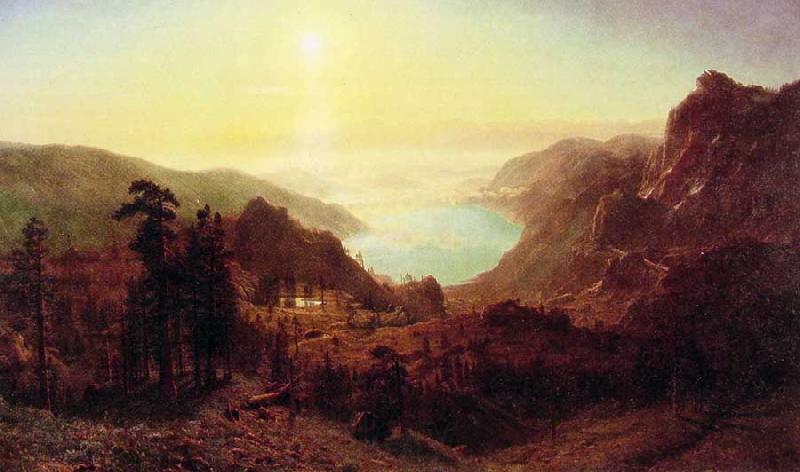Albert Bierstadt Donner Lake from the Summit Norge oil painting art
